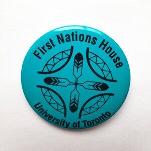University Of Toronto First Nations House Pinback Button Pin Vintage